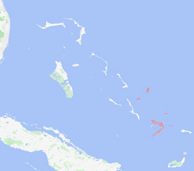 Range map of Sphaerodactylus corticola